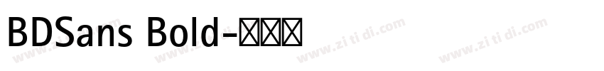 BDSans Bold字体转换